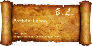 Borbás Leona névjegykártya