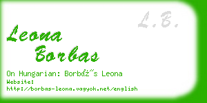 leona borbas business card